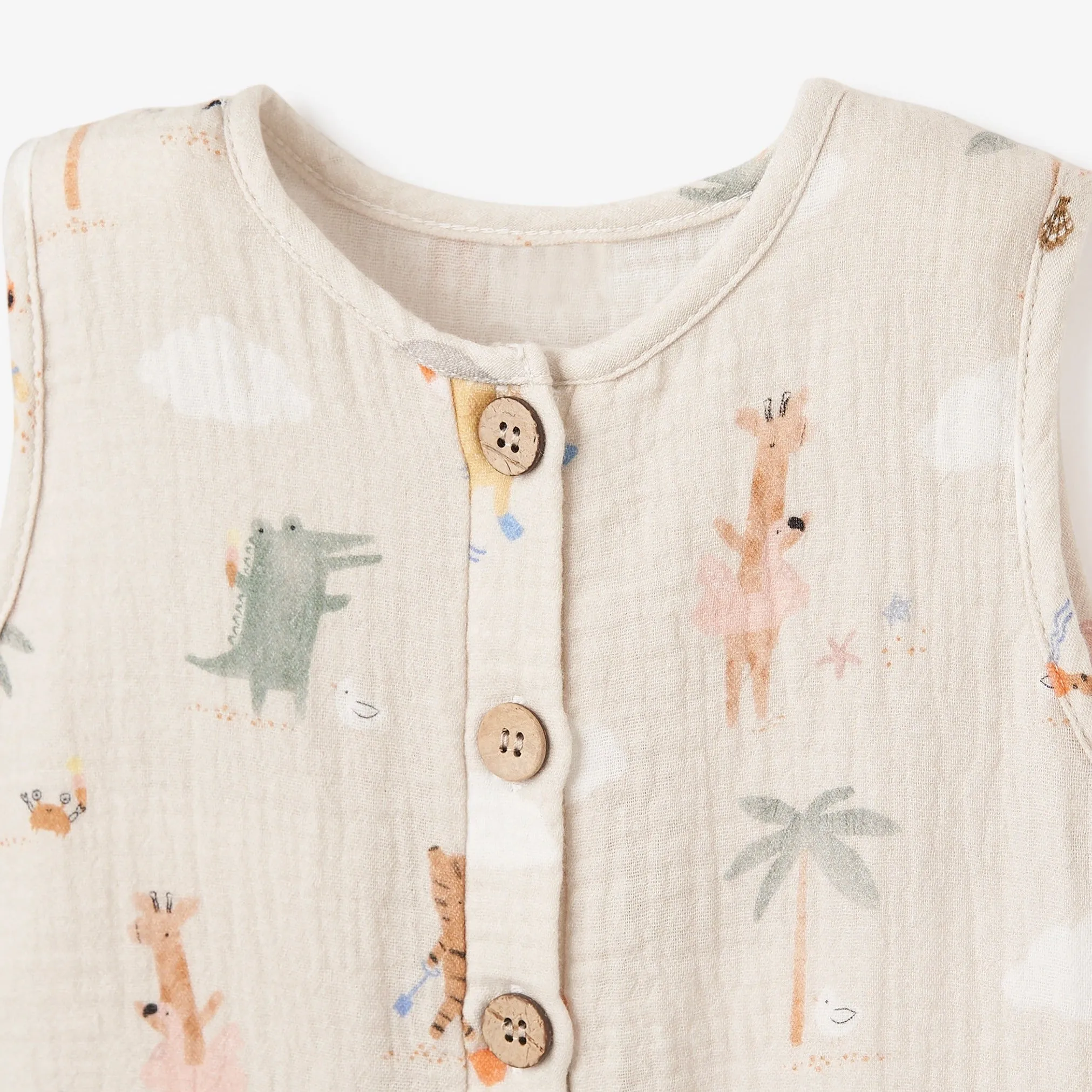 Seaside Safari Organic Muslin Shortall