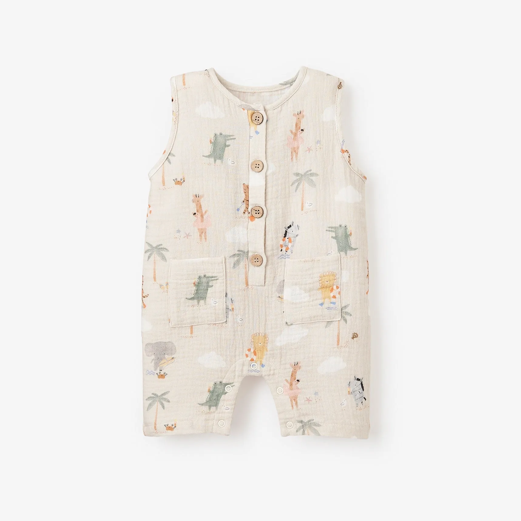 Seaside Safari Organic Muslin Shortall