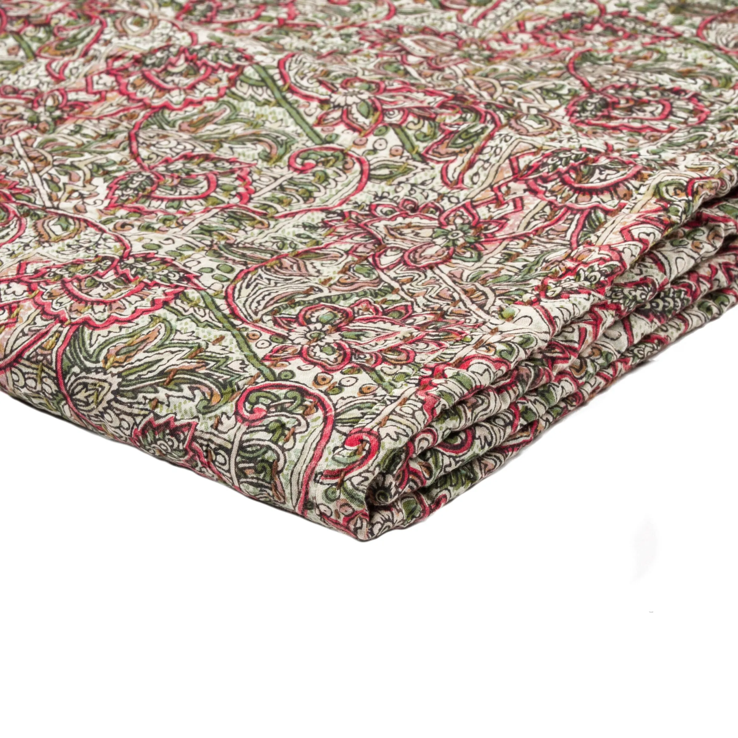 Taj Hotel Home Decor Kantha Cotton Throw | 50"x70" | 3