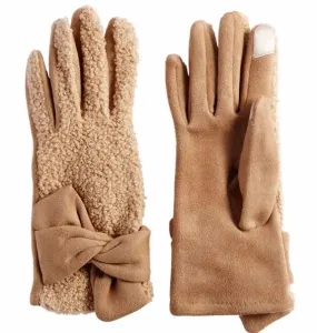 Tan Sherpa Knot Gloves