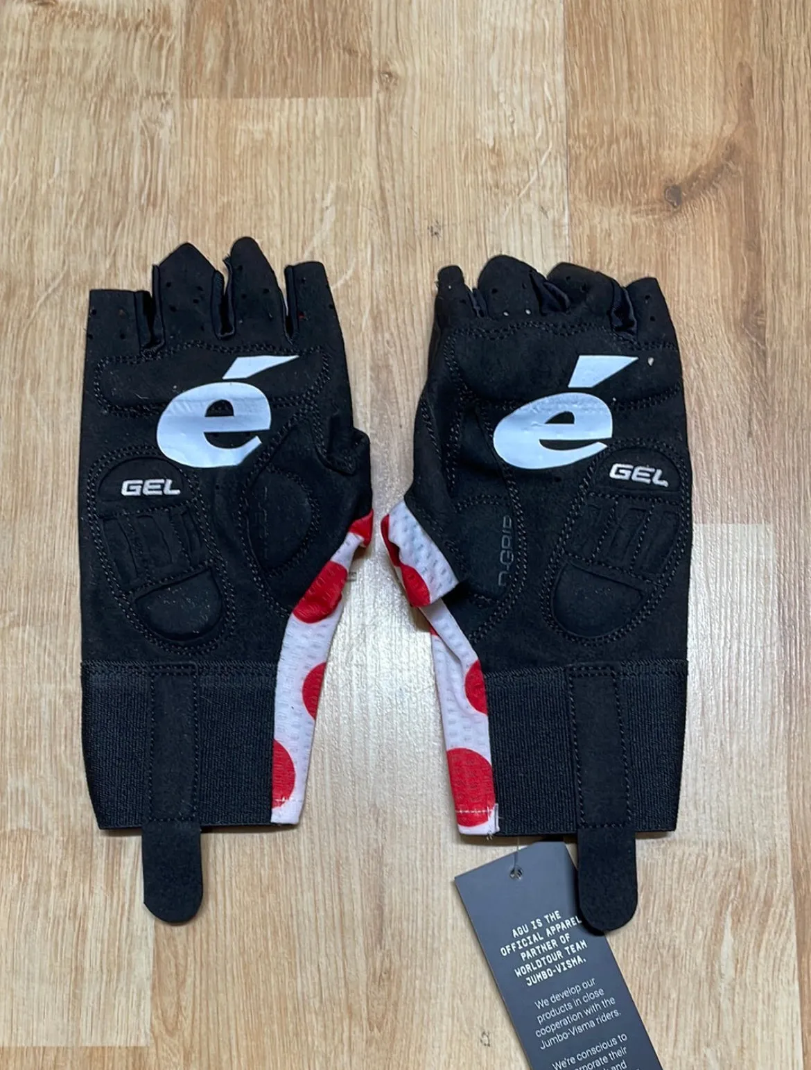 Team Jumbo Visma AGU Race Gloves Red Polka