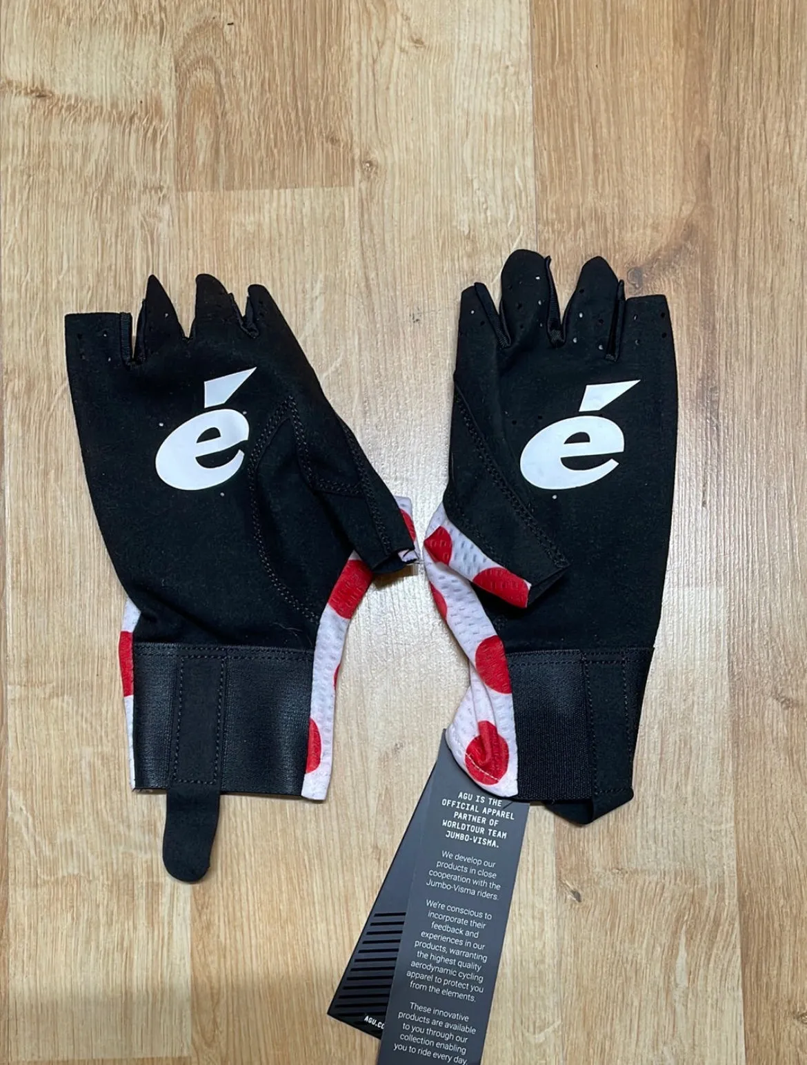 Team Jumbo Visma AGU Race Gloves Red Polka