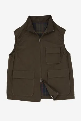 Technical Cotton Gilet Mushroom