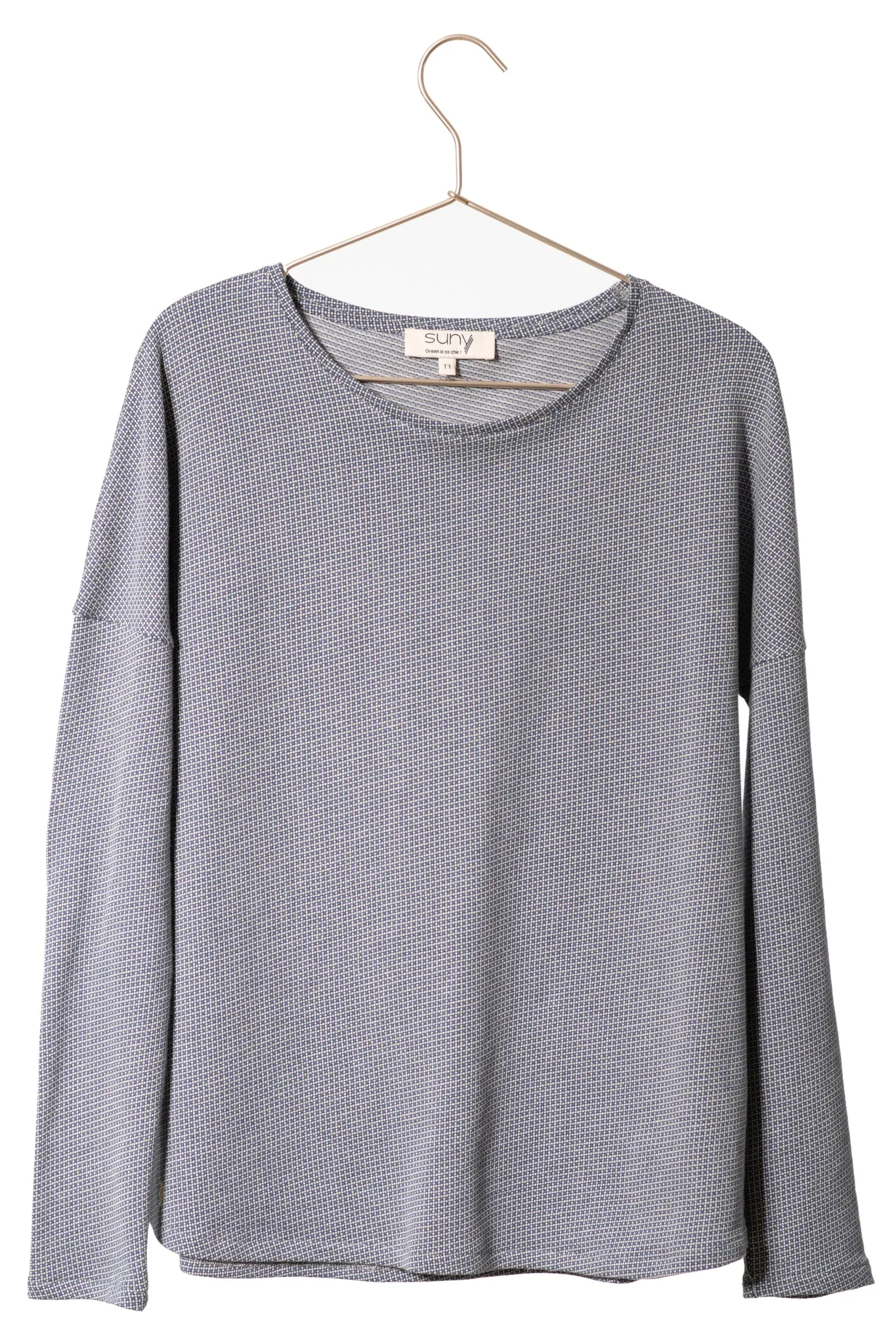 Tee shirt en coton upcyclé EXTRA SUNY FACILE bleu