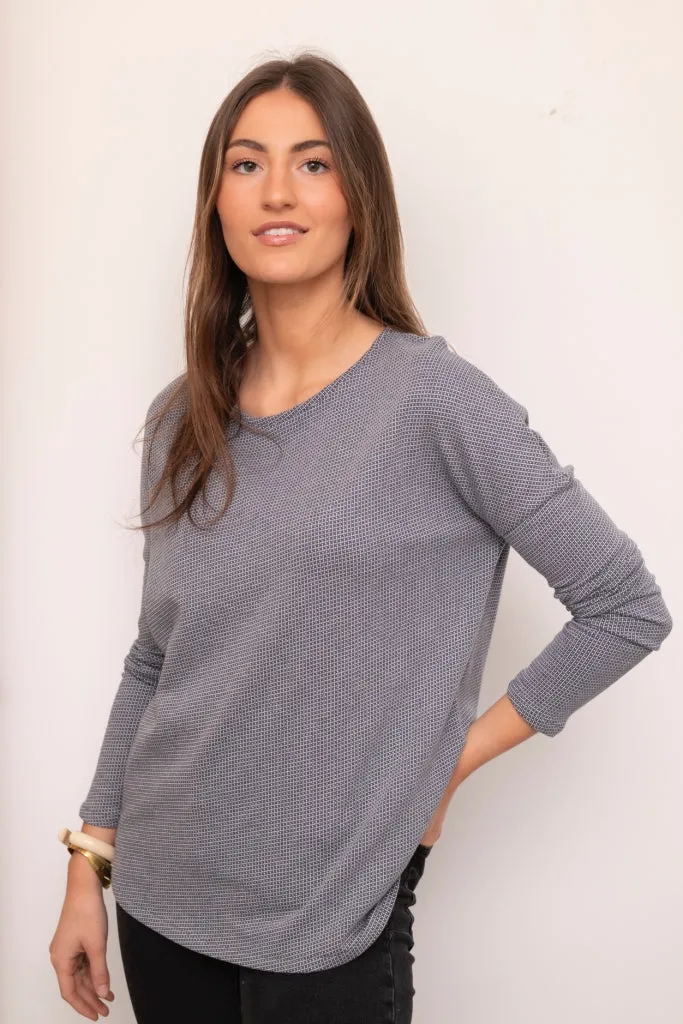 Tee shirt en coton upcyclé EXTRA SUNY FACILE bleu