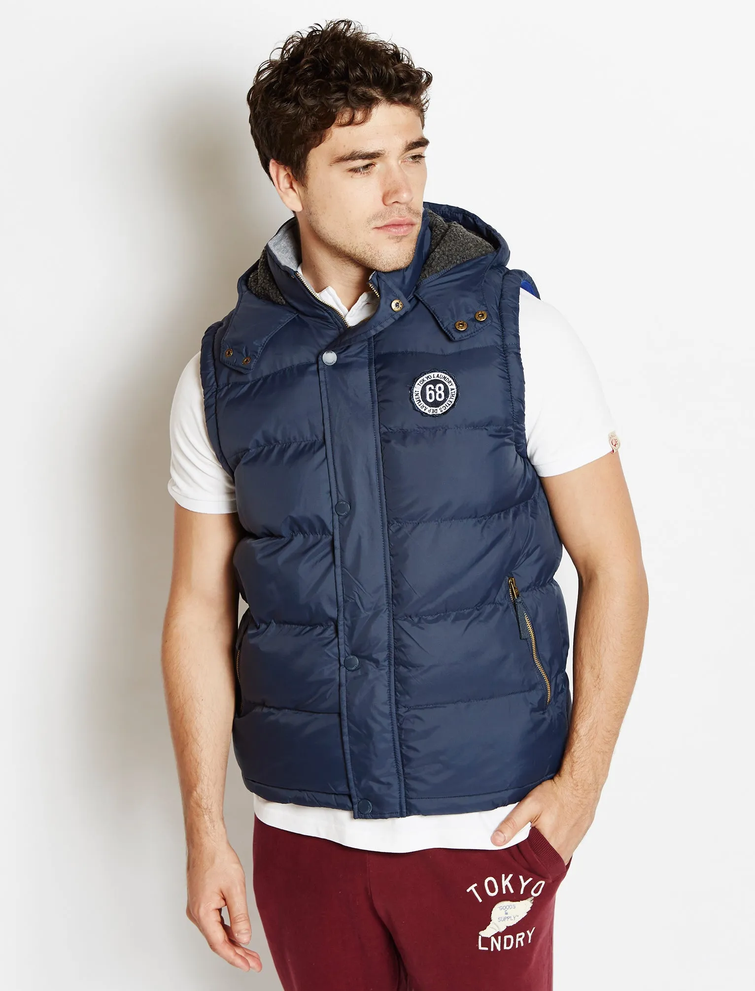 Tokyo Laundry Exclusive Rishton gilet in blue