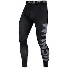 Venum-02713-109 GIANT SPATS MEN COMPRESSSION TIGHTS PANTS XS-XXL Black Grey