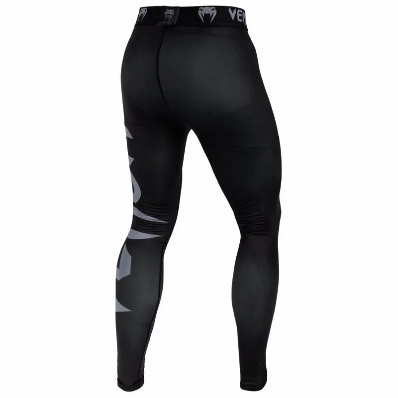 Venum-02713-109 GIANT SPATS MEN COMPRESSSION TIGHTS PANTS XS-XXL Black Grey