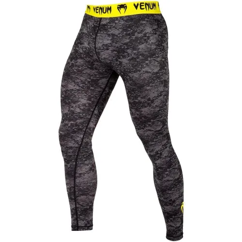 Venum-02900-111 TRAMO SPATS MEN COMPRESSSION TIGHTS PANTS XS-XXL Black Yellow