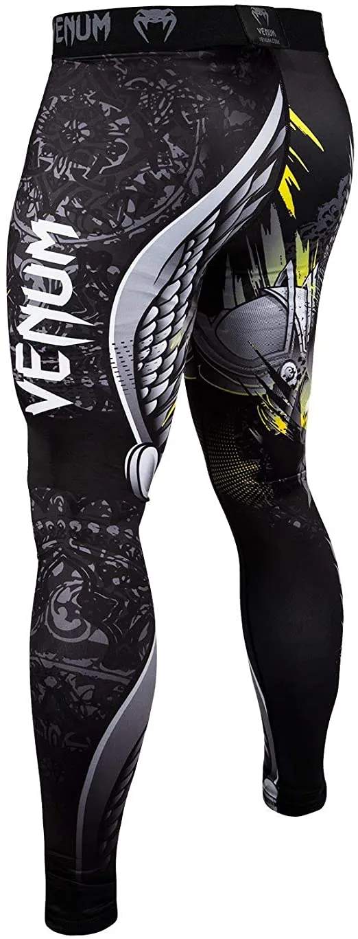 Venum-03416-111 VIKING 2.0 SPATS MEN COMPRESSSION TIGHTS PANTS XS-XXL Black Yellow