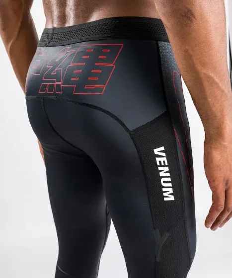 Venum-04519-100 OKINAWA 3.0 MEN COMPRESSSION TIGHTS PANTS S-XXL Black Red