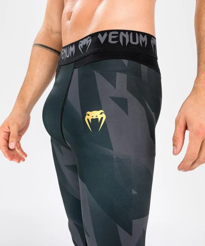 Venum-04675-126 RAZOR SPATS MEN COMPRESSSION TIGHTS PANTS S-XXL Black Gold