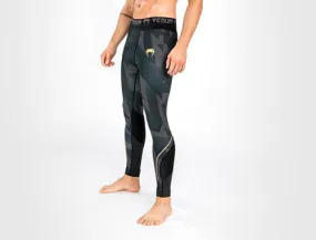 Venum-04675-126 RAZOR SPATS MEN COMPRESSSION TIGHTS PANTS S-XXL Black Gold