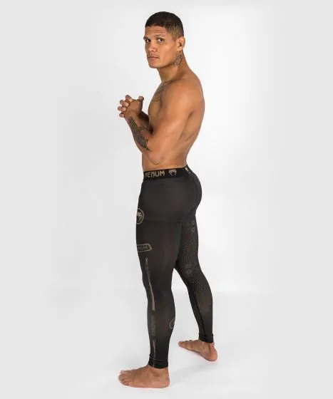 VENUM-04803-124 SANTA MUERTE DARK SIDE SPATS MEN COMPRESSSION TIGHTS PANTS XS-XXL Black Brown