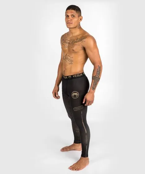 VENUM-04803-124 SANTA MUERTE DARK SIDE SPATS MEN COMPRESSSION TIGHTS PANTS XS-XXL Black Brown