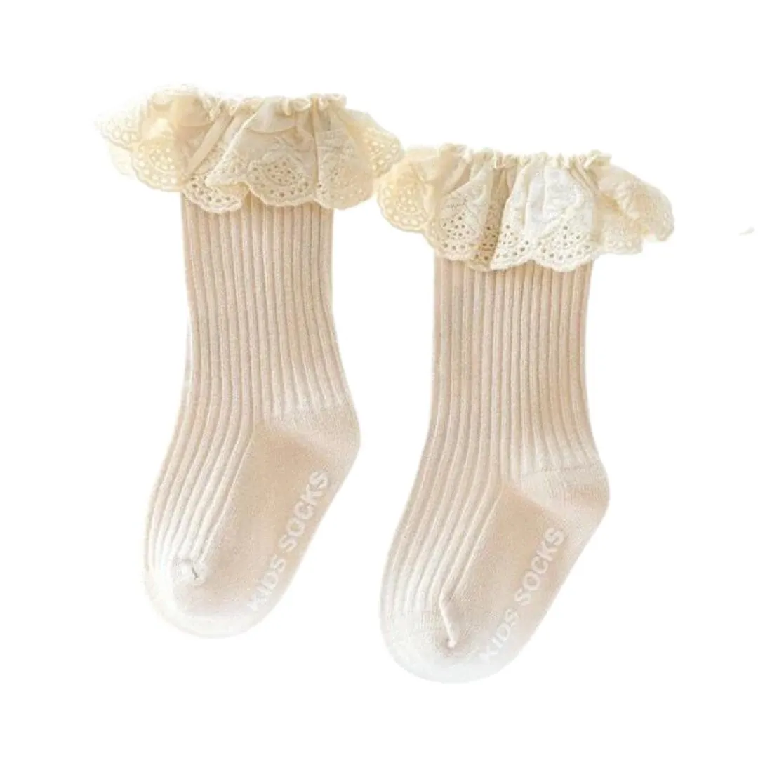 Vintage Ruffle Baby Socks