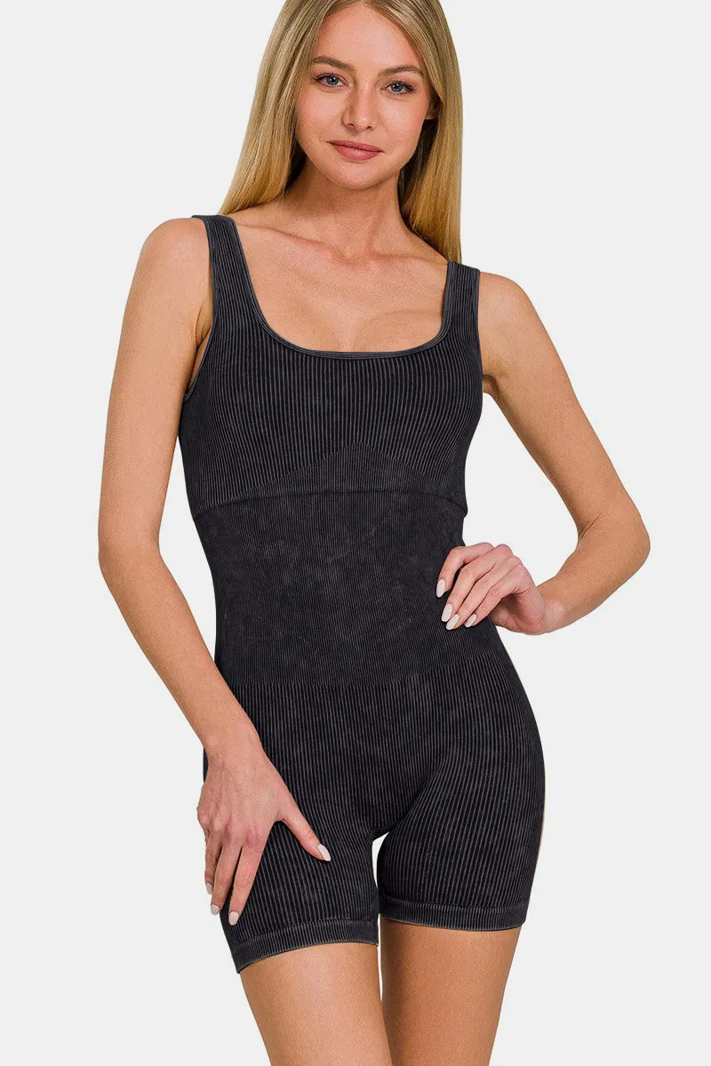 Whispering Willow Ribbed Romper