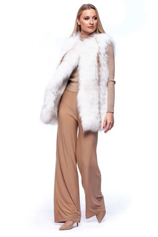 White Fox Fur Gilet