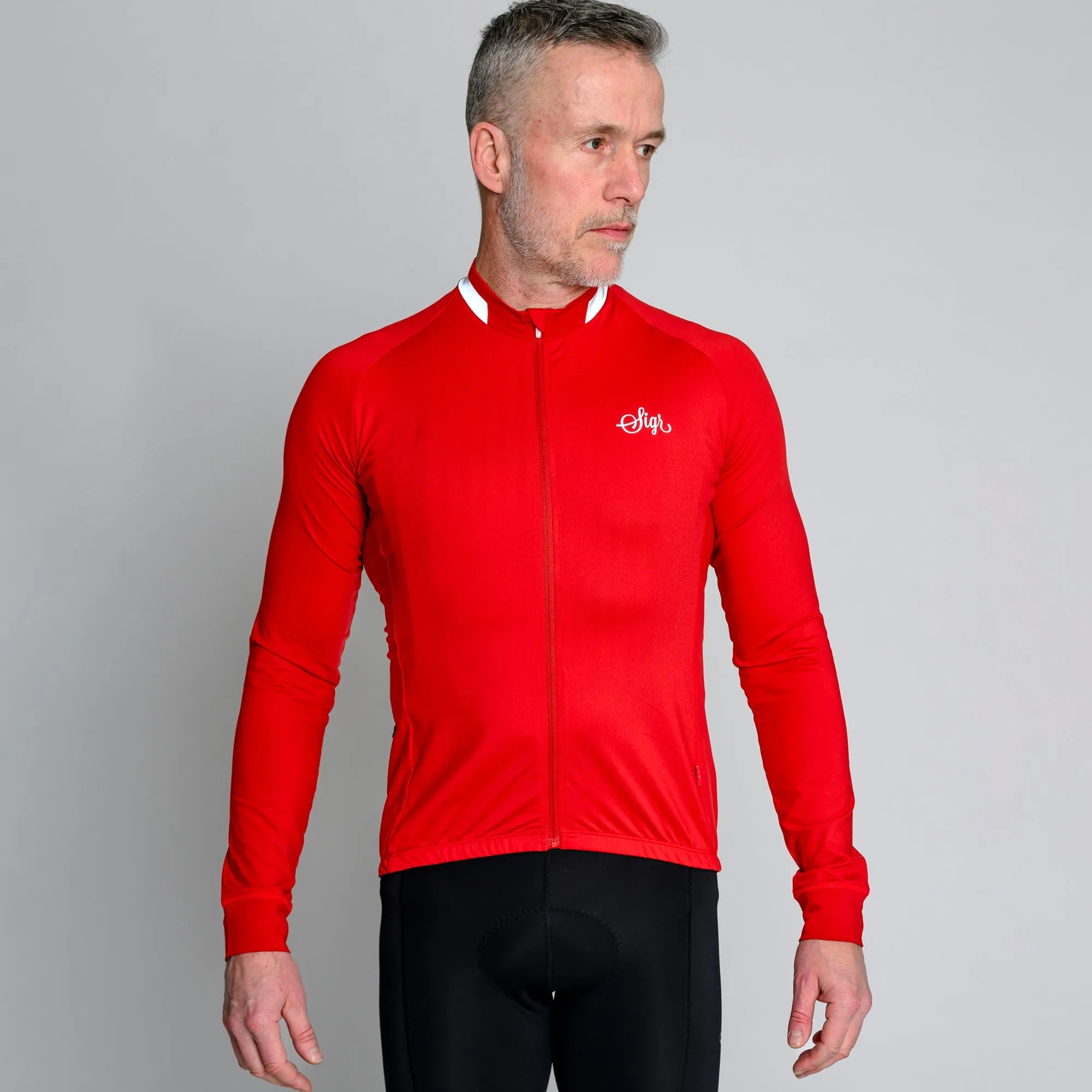 Wildflower Red Men's Long Sleeved Jersey