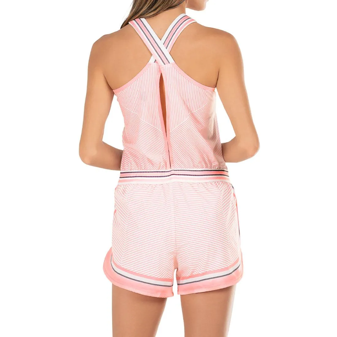 Women's Cross Court Tennis Romper