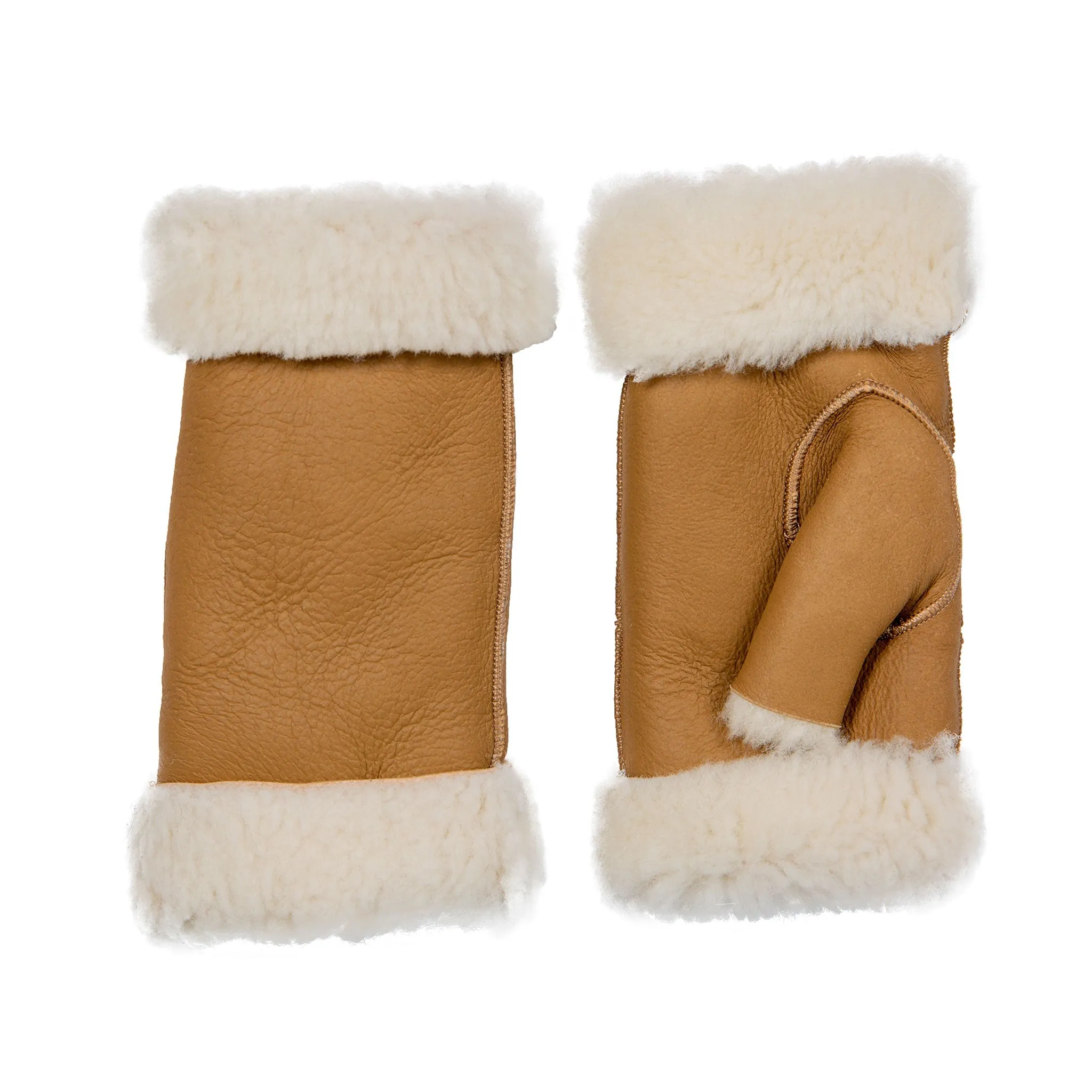 Women's Fingerless Sheepskin Mittens