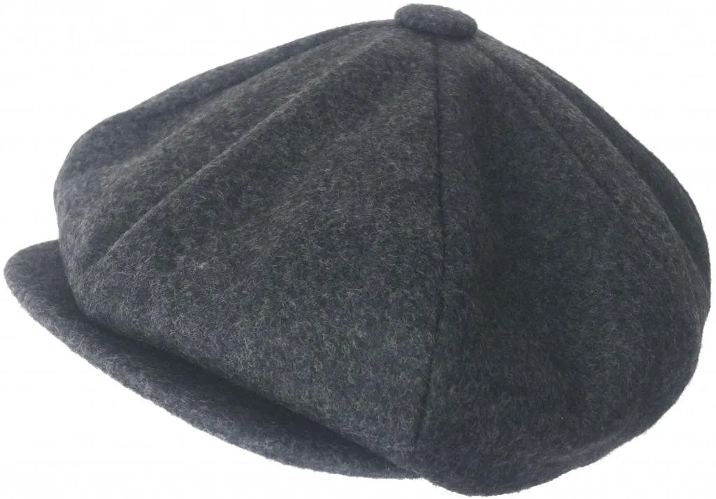 Wool Blend Newsboy Cap Tweed Cabbie Hat Snap Brim