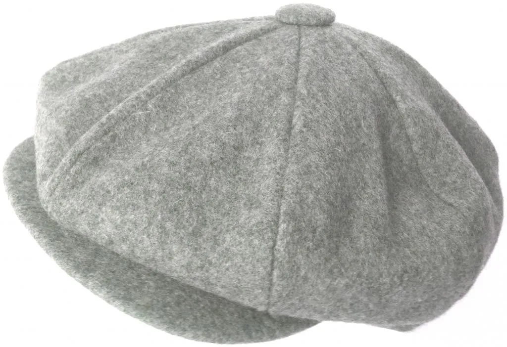 Wool Blend Newsboy Cap Tweed Cabbie Hat Snap Brim