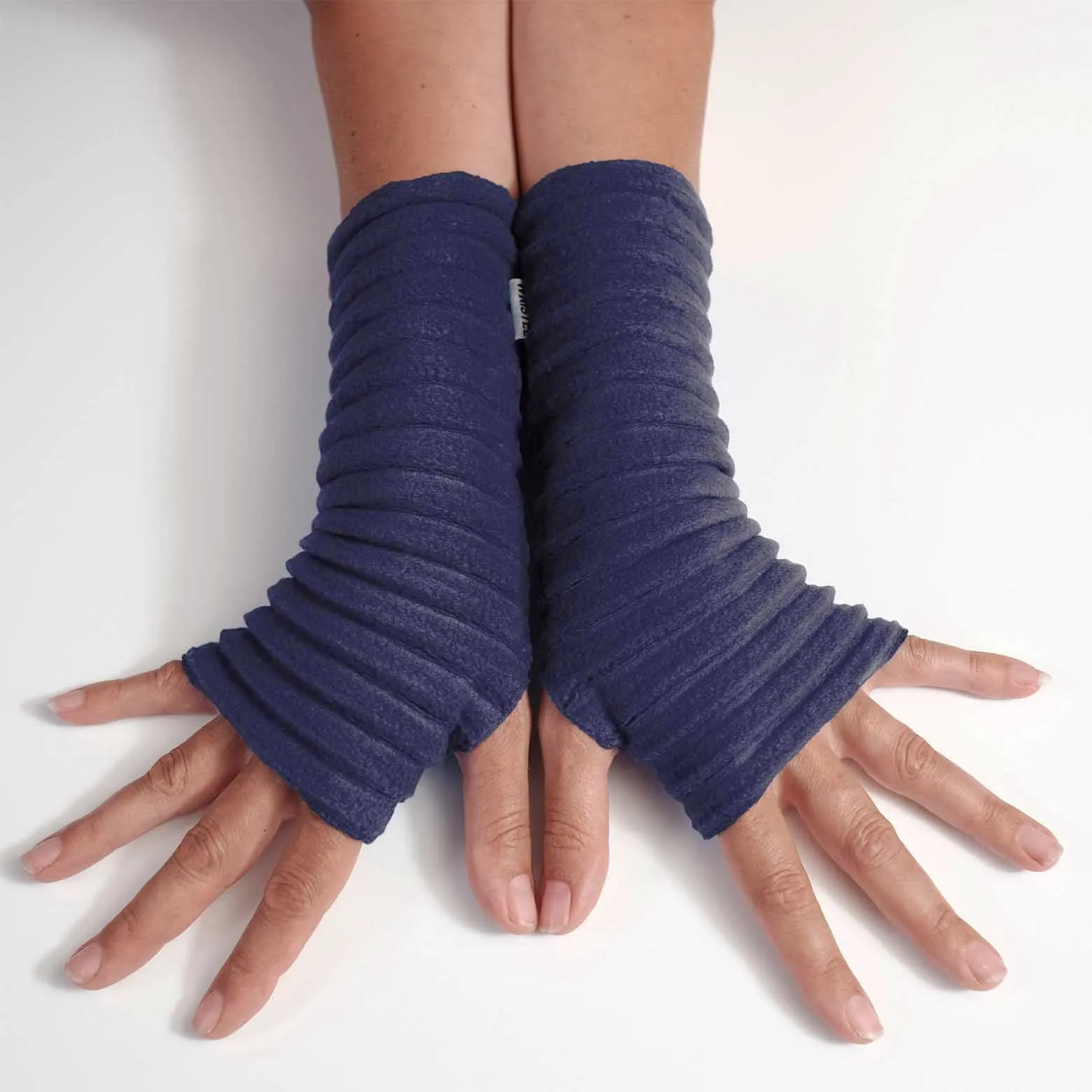 Wristees® Fingerless Gloves - Navy blue