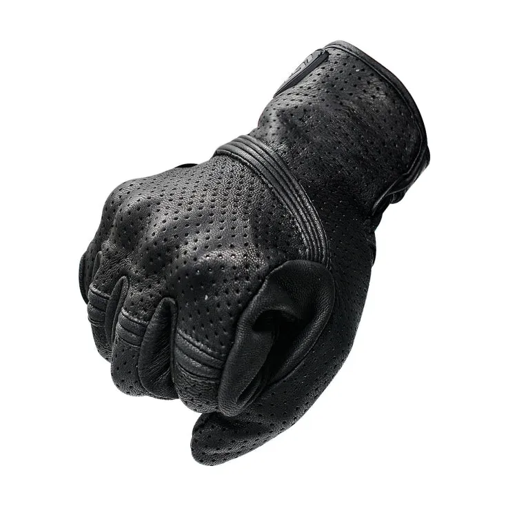 WUPP CS-1049A Outdoor Motorcycle Cycling Breathable Leather Full Finger Gloves with Holes, Size:XL(Black)