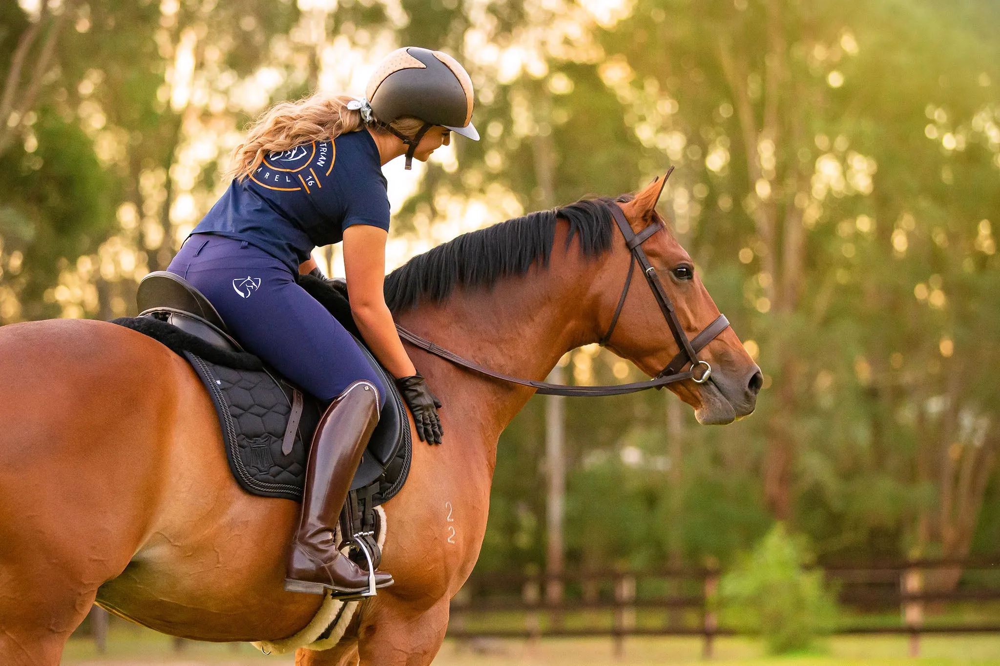 Youth BARE ThermoFit Winter Performance Riding Tights - Navy